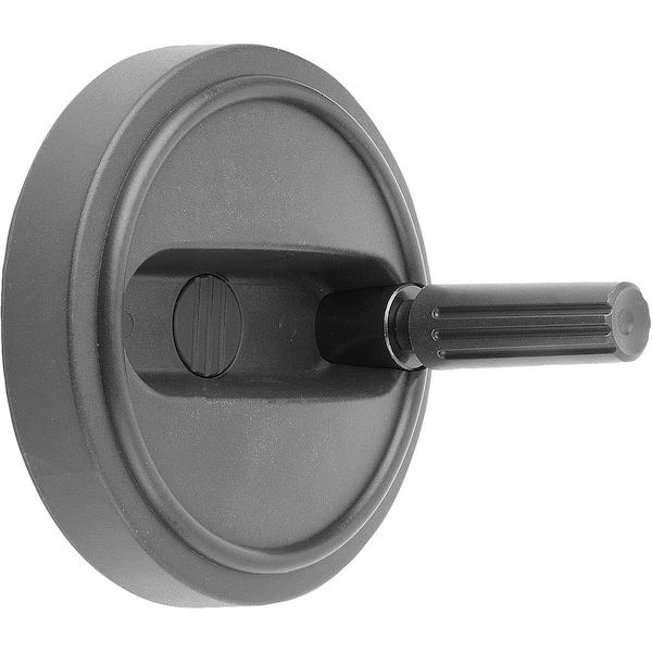 Handwheel D1=80, Reamed Hole D2=10H7, W.Transv.Bore D7=M06, Size:1, Plastic, Comp: Plastic,